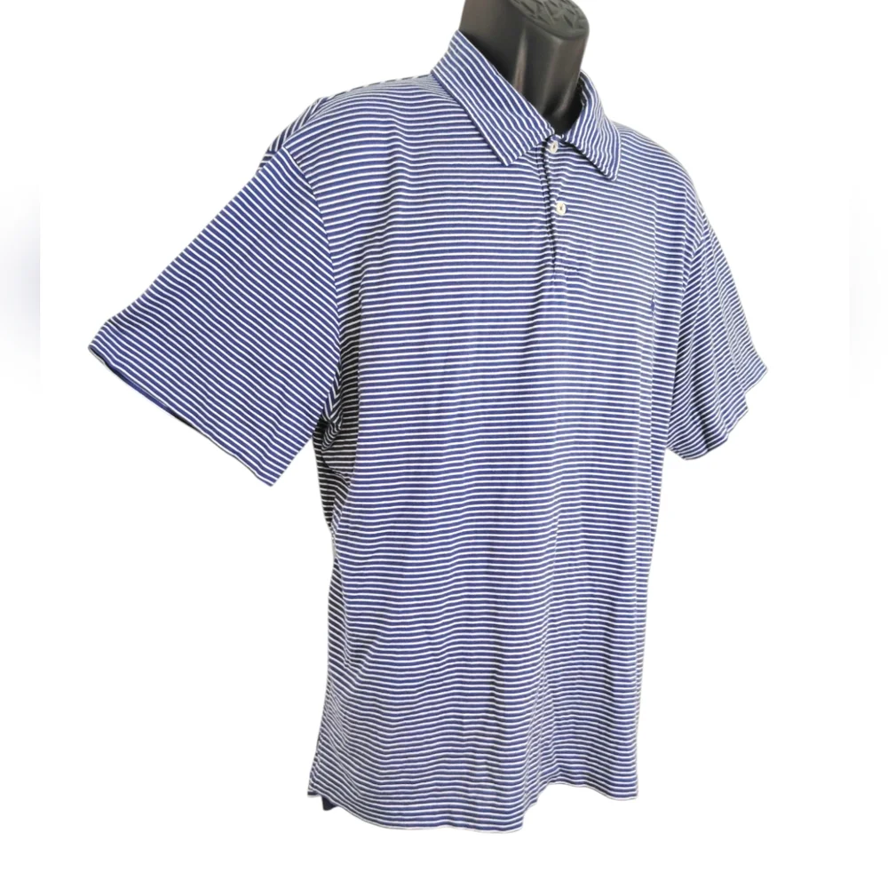 Ralph Lauren Striped Short‎ Sleeve Polo Shirt Sz XL
